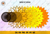 3D Sunflower Mandala SVG, Sunflower Paper Cut SVG 3D Paper Digital Craftyfox