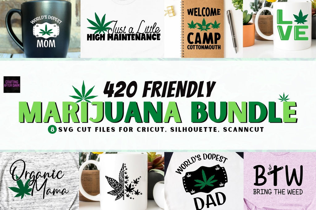 Weed Svg Bundle, 420 Cannabis Svg Designs for Cricut and