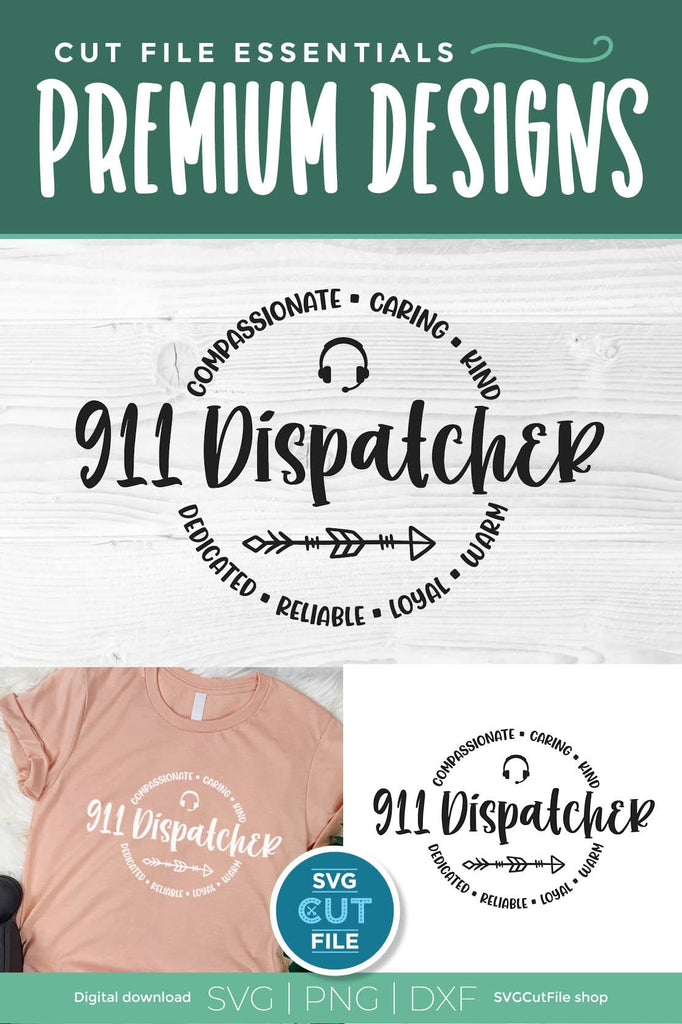 911 Dispatcher svg with round circle design - So Fontsy