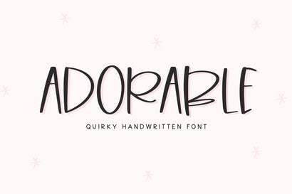 Adorable - Quirky Handwritten Font SVG KA Designs 