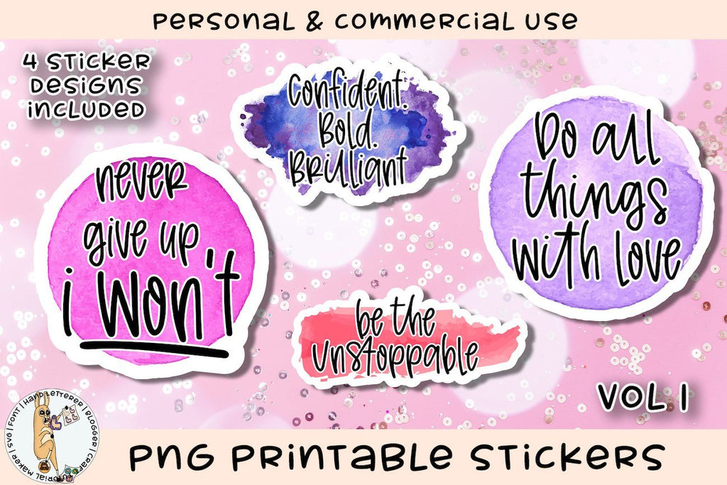 Positivity Stickers, Motivational Stickers, Kawaii Stickers