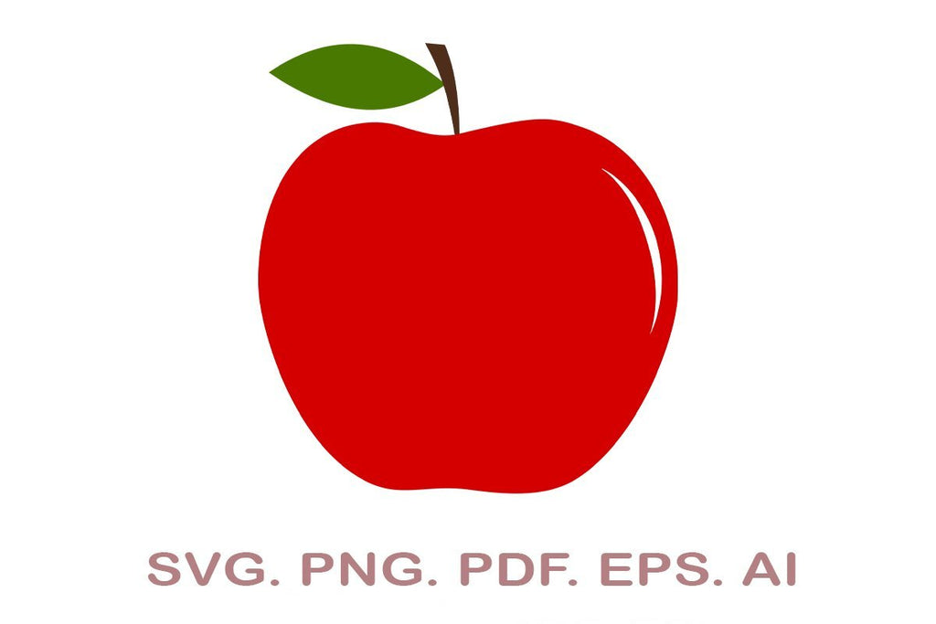 Red Apple SVG Files, Teacher SVG Vector Files