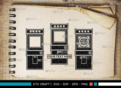 Arcade Monogram, Arcade Silhouette, Arcade SVG, Sketch Same Machine Svg, Video Game Svg, Game Retro Computer Svg, Game Machine Svg, SB00431 SVG ETC Craft