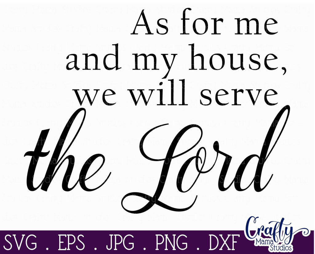 As For Me And My House, Christian Farmhouse Svg, Home Sign So Fontsy