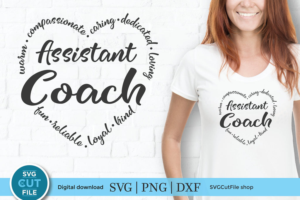 Assistant coach svg, asst coach, appreciation, cheer coach So Fontsy