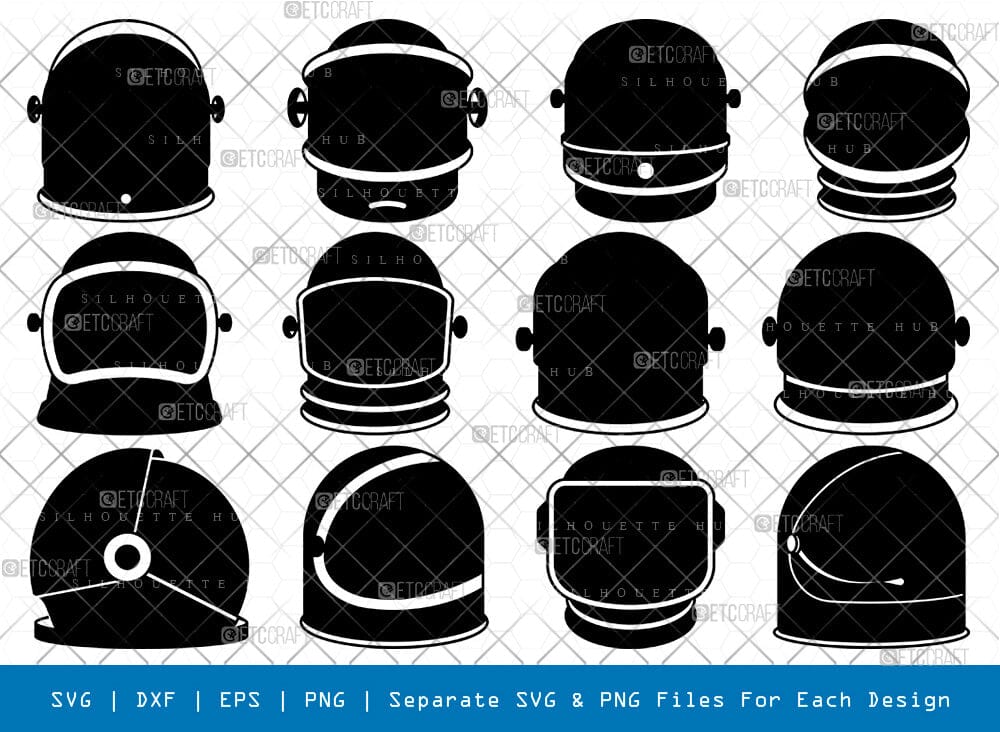cricut motorcycle helmet Astronaut Helmet Silhouette Svg Cricut Cut Files Png Bundle, SB01039