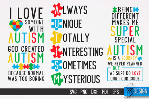 Autism SVG | Autism Quotes SVG | Autism Awareness v.1 SVG Fly Design