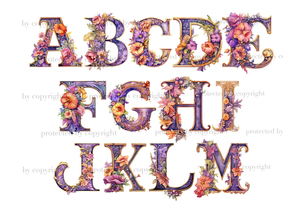 Autumn Alphabet Bundle  Halloween Letters - So Fontsy