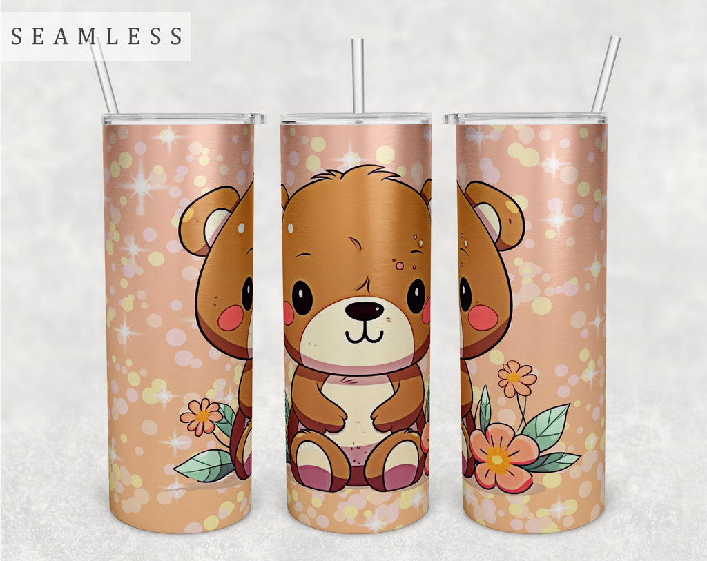 Baby Bear Tumbler Wrap, 20 Oz Skinny Tumbler Sublimation Design ...
