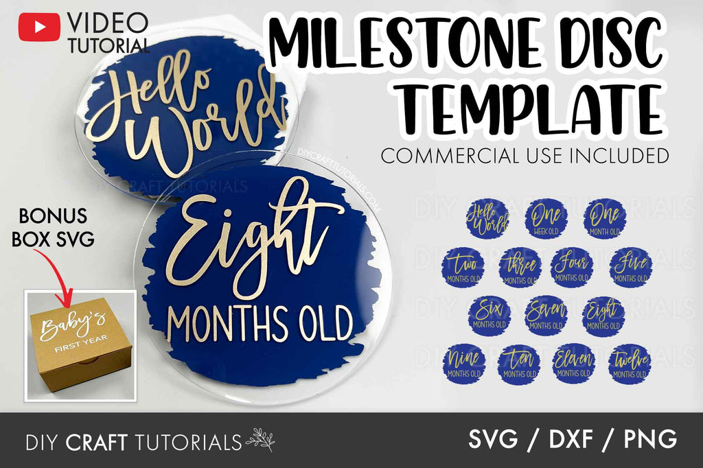 Baby Milestone Disc SVG - So Fontsy
