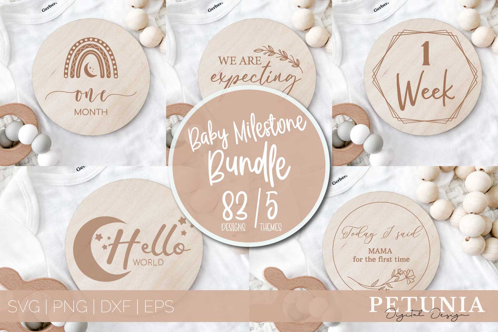 Baby Monthly Milestones Svg | Baby Milestone - So Fontsy