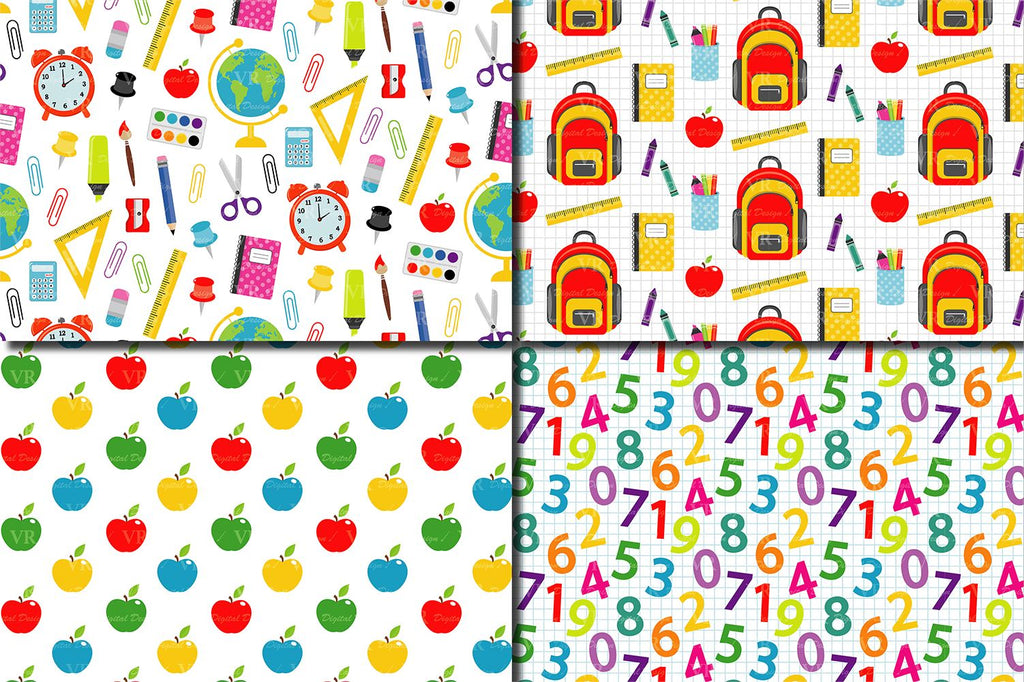 Back to School Digital paper / School Supplies Backgrounds / Teacher Printable papers - So Fontsy back-to-school-digital-paper-school-supplies-backgrounds-teacher-printable-papers-so-fontsy