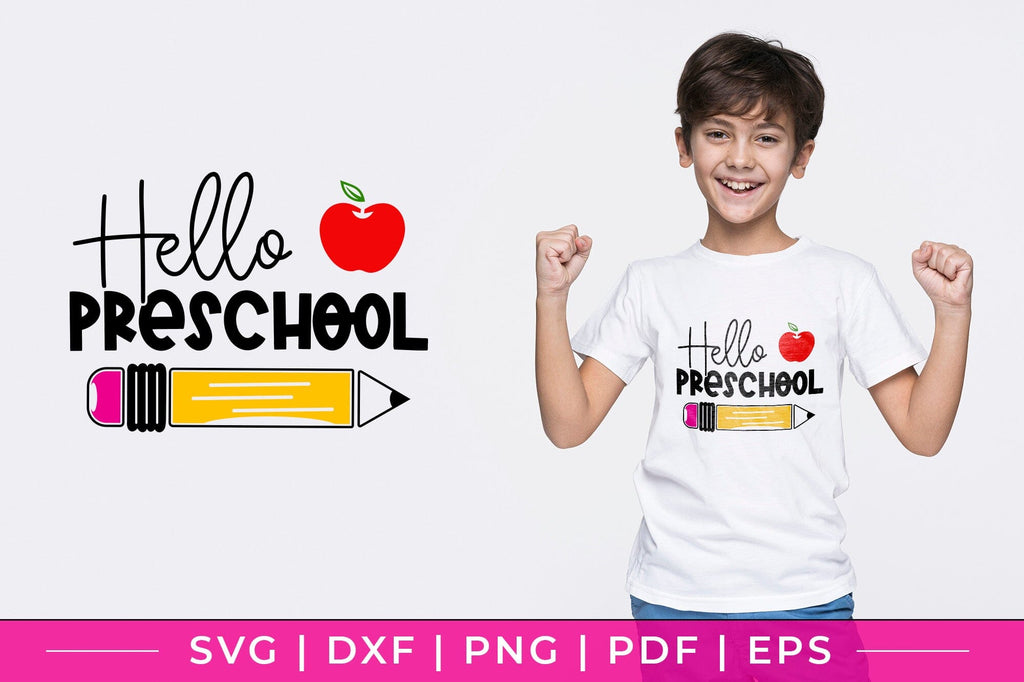 Back to School SVG | Hello Preschool SVG - So Fontsy