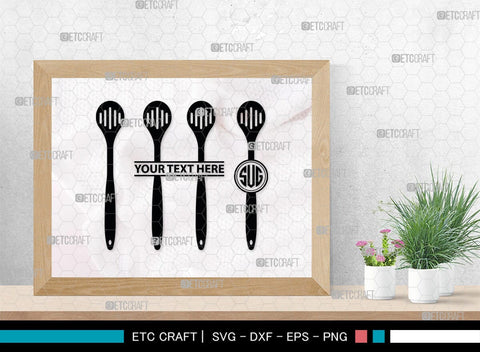 Bakery Monogram, Bakery Silhouette, Bakery SVG, Baking Svg, Rolling Pin Svg, Spoon Svg, SB00162 SVG ETC Craft