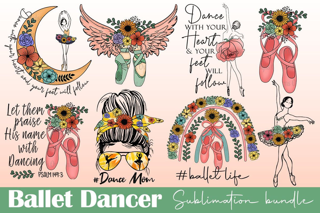 Ballet Dancer Sublimation Bundle So Fontsy 