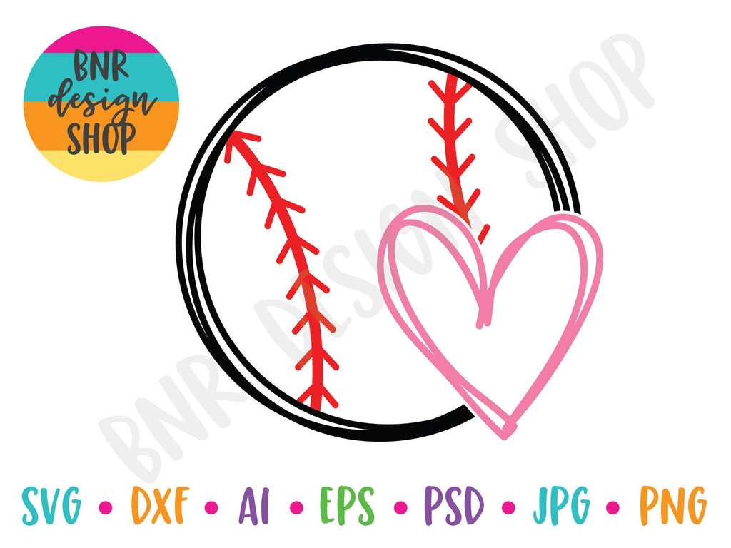 Baseball Heart Clipart