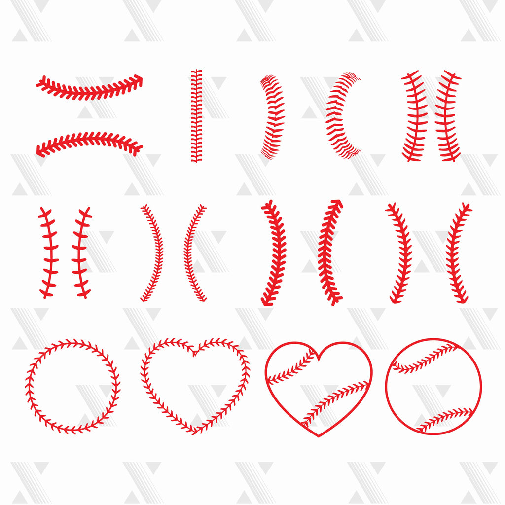 Baseball Font Numbers SVG cut file, Lace Pattern- Scarlett Rose Designs