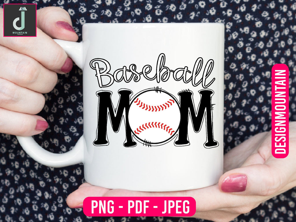 Baseball Mom PNG for Sublimation - So Fontsy