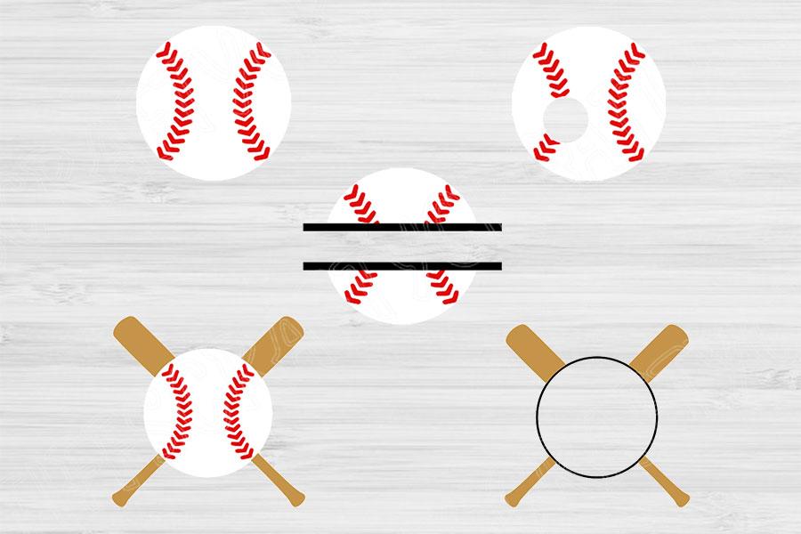Baseball Monogram SVG Free