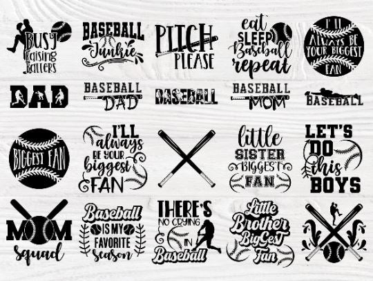 Baseball Jersey Set SVG Files