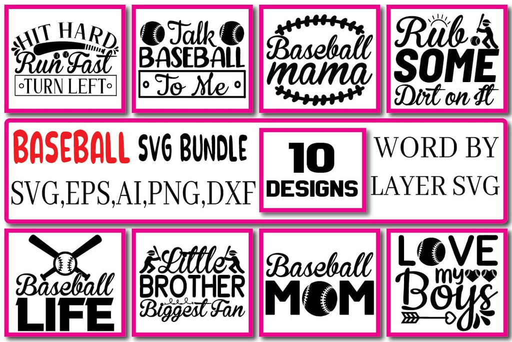 Baseball SVG Bundle, Sports Svg, Baseball Shirt - So Fontsy