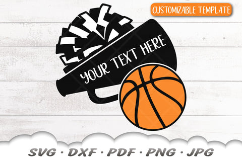 Basketball Cheer SVG | Basketball SVG | Monogram SVG SVG Cloud9Design