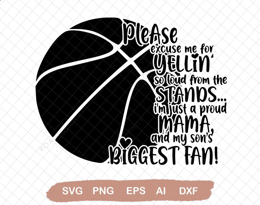 Basketball Mom PNG (Flowers) & SVG (Words) – Handmade by Toya