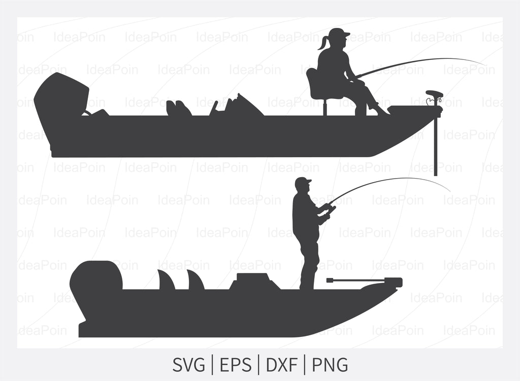 fishing boat silhouette clip art