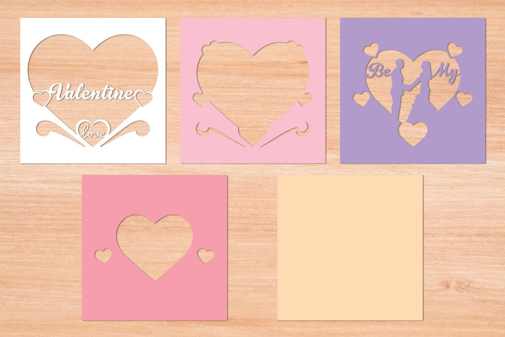 Happy Valentines Day 4 - 3D Layered Paper Cut SVG - So Fontsy