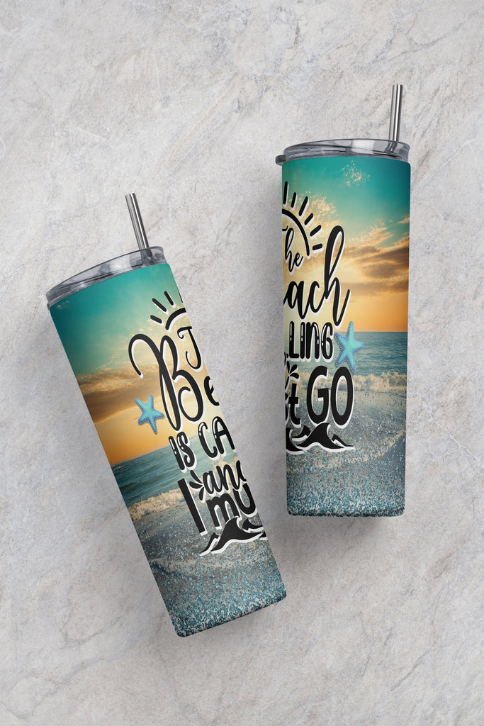 Beach Glitter 20oz Tumbler Design Template for Sublimation Straight &  Tapered - Full Tumbler Wrap - PNG Digital Download - So Fontsy
