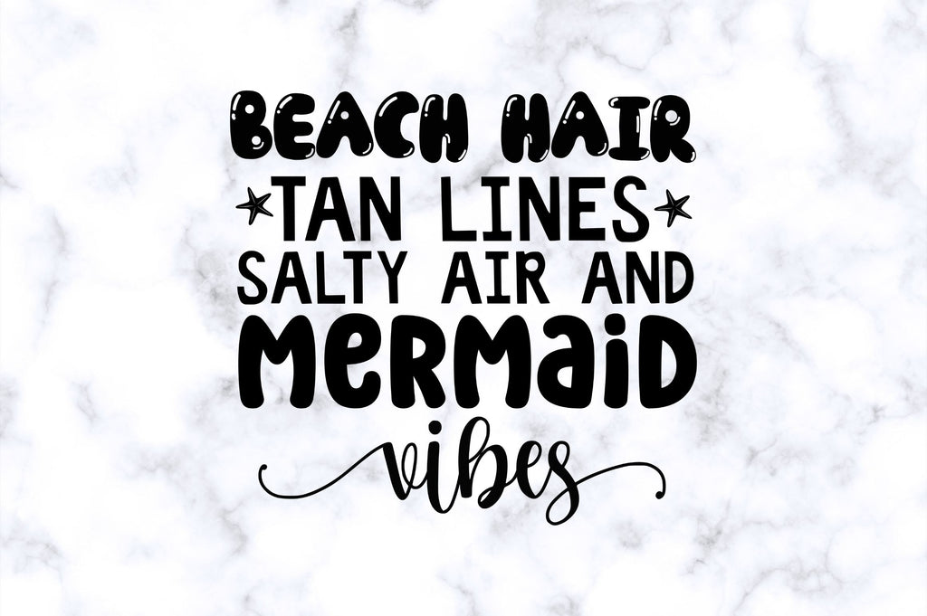 Beach hair tan lines salty air SVG - So Fontsy