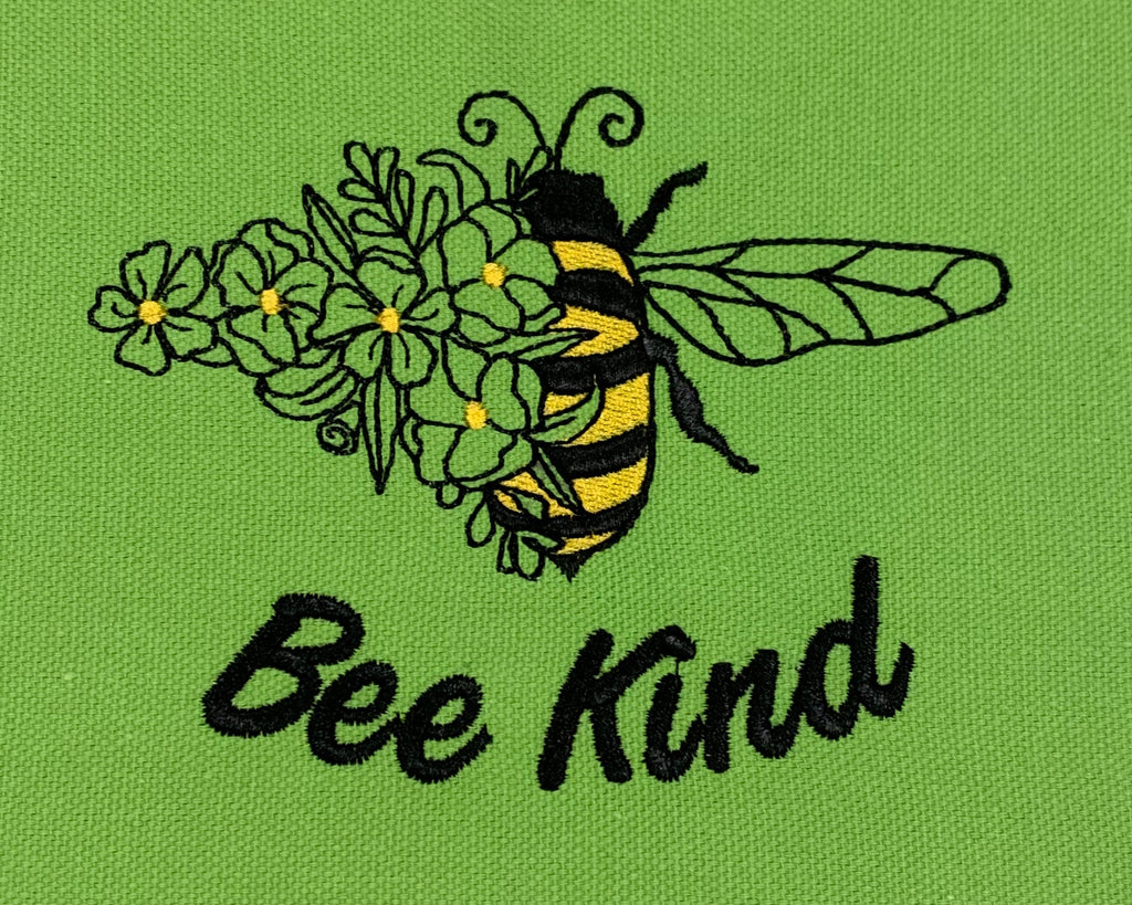 Bee Kind Machine Embroidery Design So Fontsy