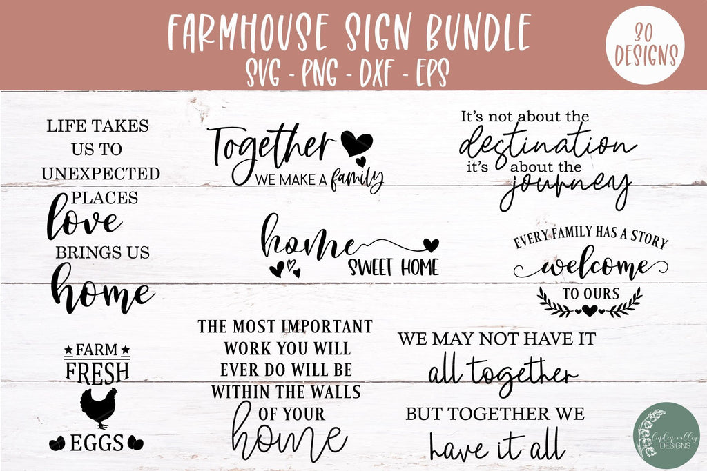 BIG Farmhouse Bundle-Wood Sign Svg Bundle-Kitchen Svg Bundle - So Fontsy