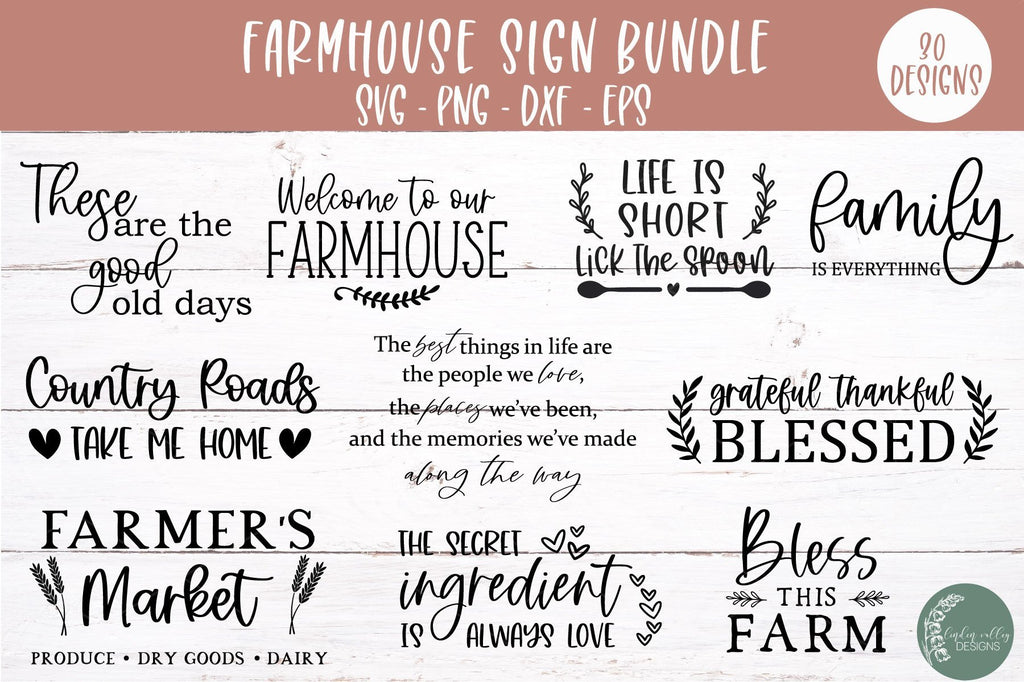 BIG Farmhouse Bundle-Wood Sign Svg Bundle-Kitchen Svg Bundle - So Fontsy