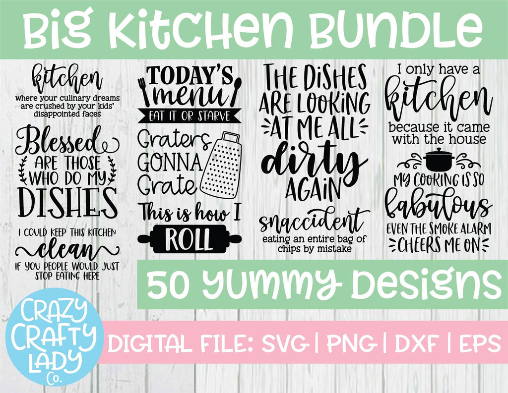 Big Kitchen SVG Cut File Bundle - So Fontsy