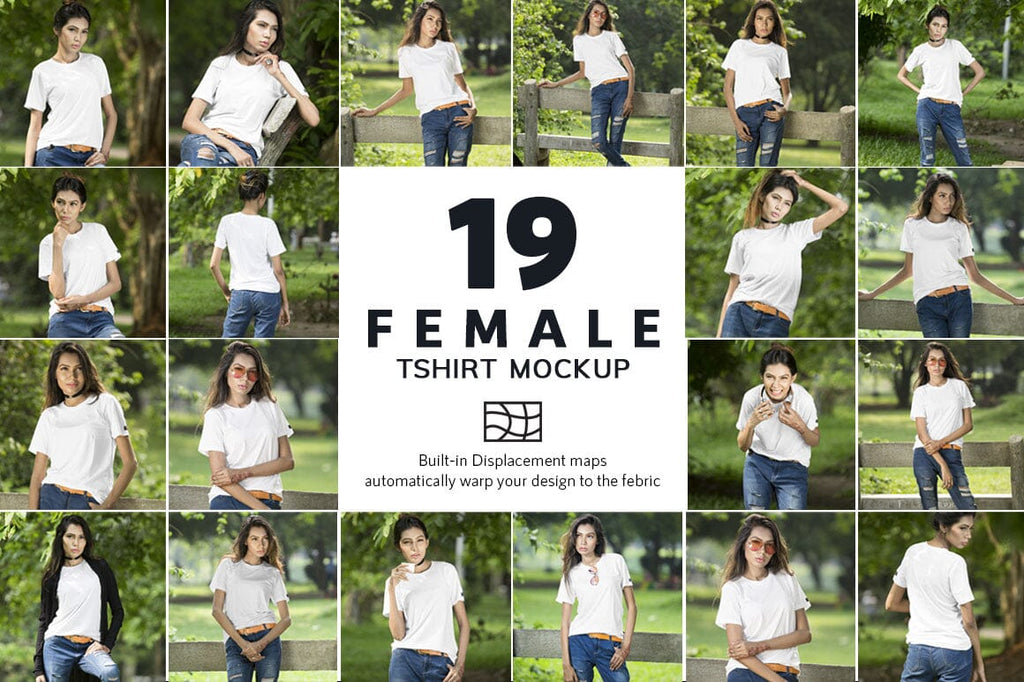 BIG Woman T-Shirt Mock-Up Bundle - So Fontsy