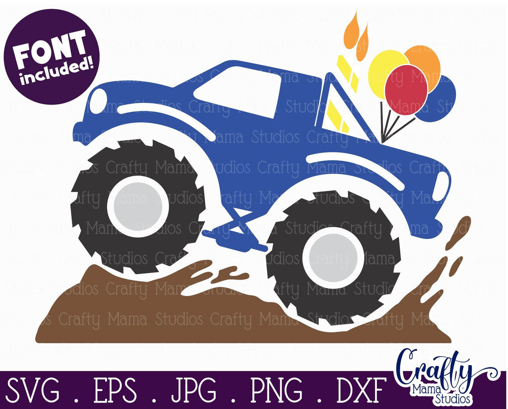 Birthday Monster Truck Svg - Birthday Shirt Svg - So Fontsy