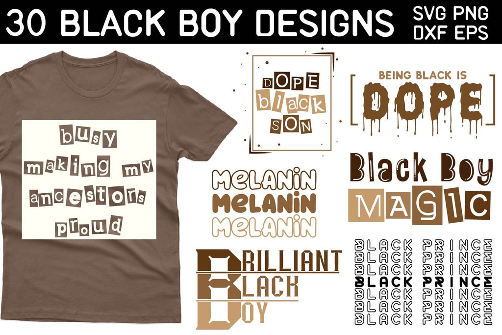 Black Boy Quotes SVG bundle, Black boy Cutting file So Fontsy