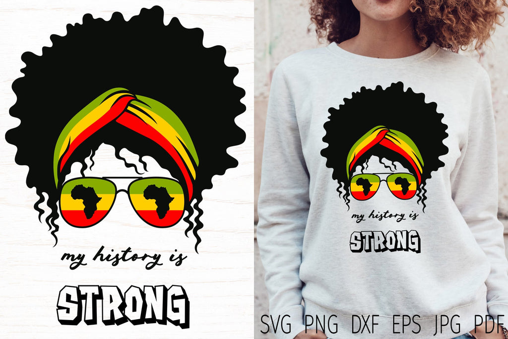 Black History Svg Black Woman Juneteenth Svg Messy Bun So Fontsy 0868