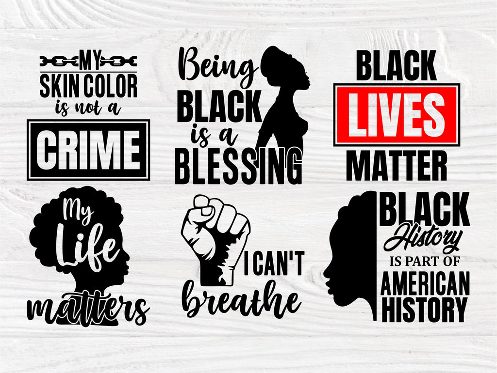 Black History Month Stickers Printable Stickers for Cricut - So Fontsy