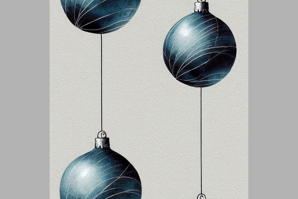 Blue Christmas decorations Seamless pattern Vintage motif - So Fontsy