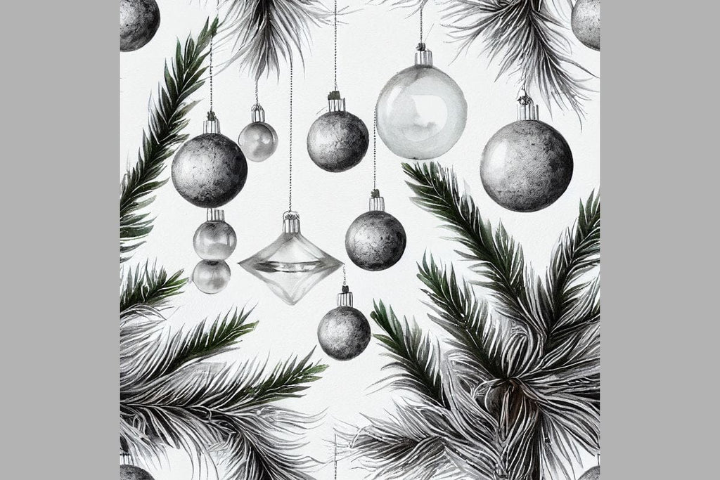 Blue Christmas decorations Seamless pattern Vintage motif - So Fontsy