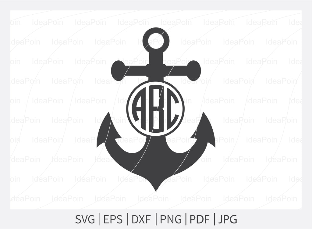 Boat Anchor Svg, Anchor Monogram svg, Anchor SVG, Anchor