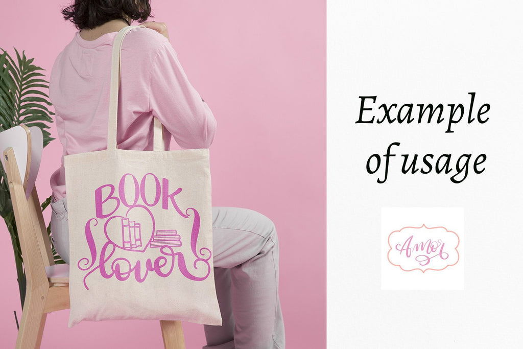 Book lover SVG - So Fontsy