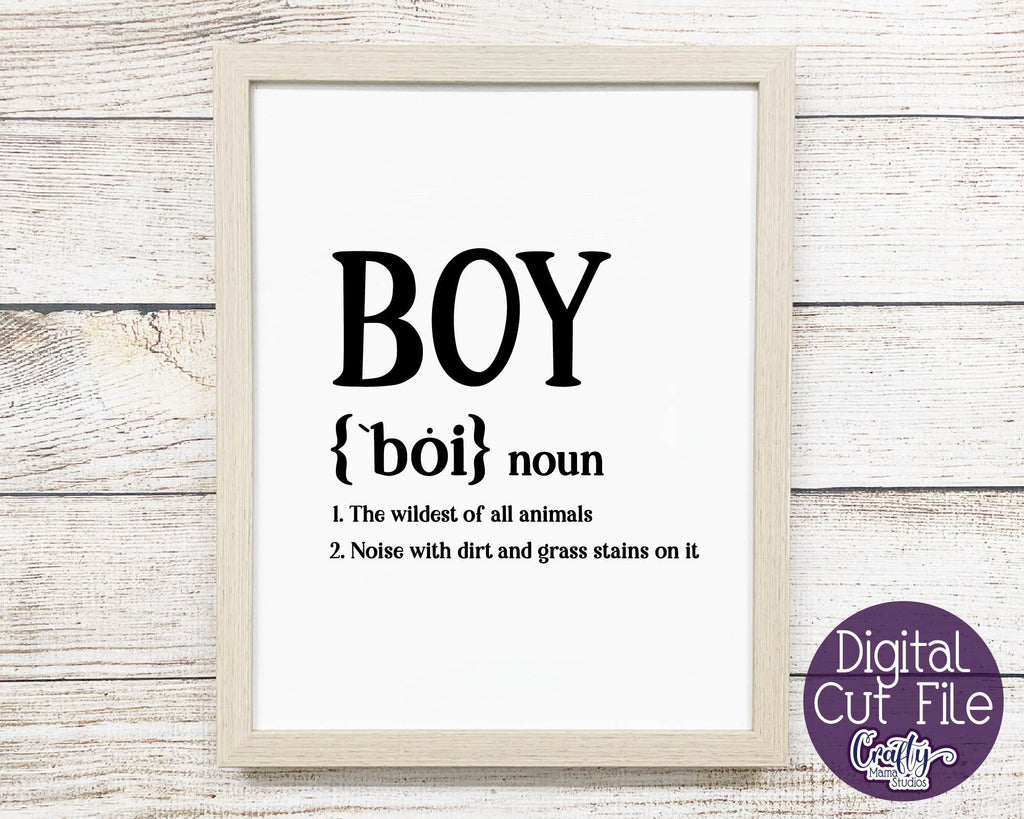 Boy Definition SVG - Family SVG File - Funny Family SVG - So Fontsy