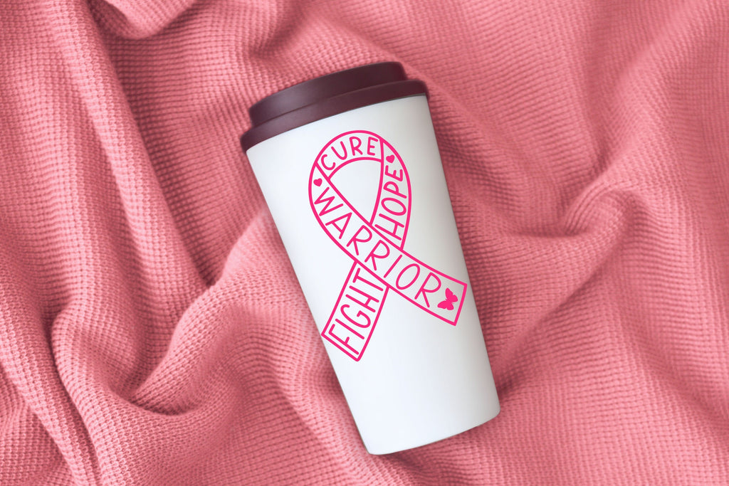Breast Cancer Awareness SVG- Breast Cancer Ribbon - Warrior - So Fontsy