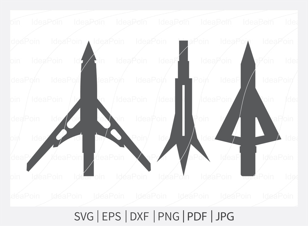 Broadhead Arrows SVG, Broadhead Arrows Silhouette, Archery SVG