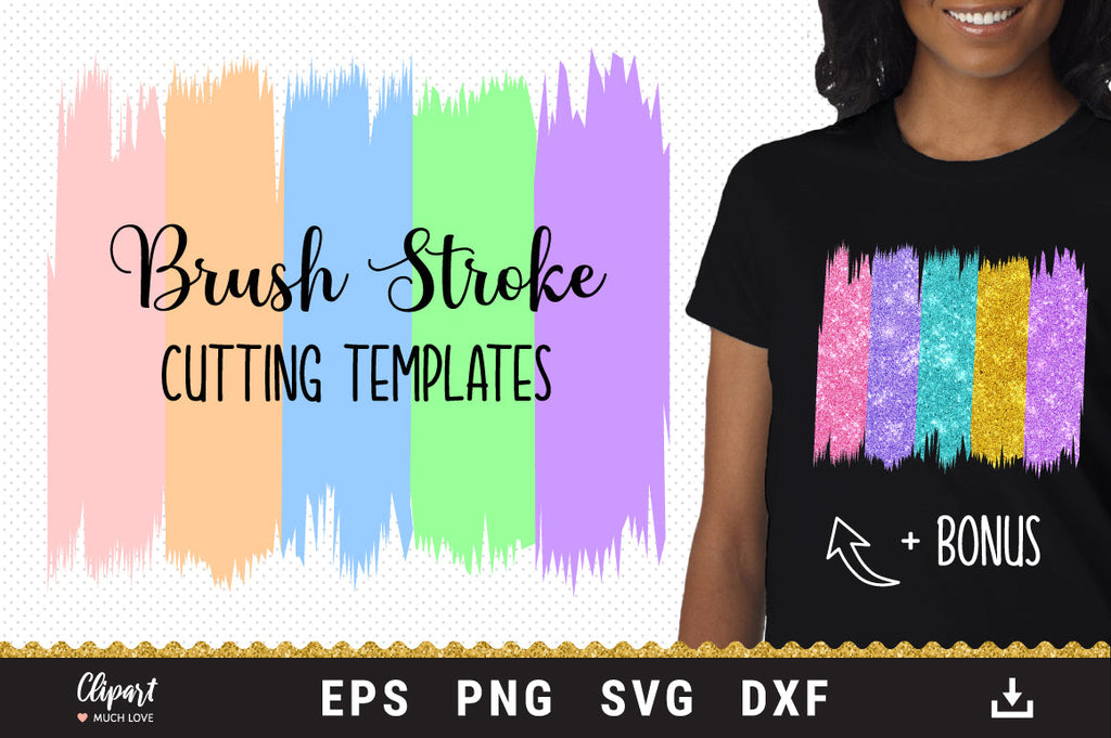 Black Brush Strokes SVG, Paint Strokes SVG Cut Files
