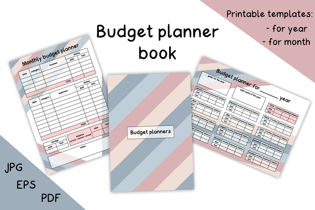Budget Planer Book | A4 PDF Printable Templates - So Fontsy