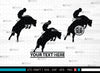 Bull Rider Monogram, Bull Rider Silhouette, Bull Svg, Rodeo Svg, Sports svg, Steer Riding Svg, Cowboy Svg, SB00109 SVG ETC Craft